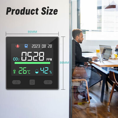 سعر جيد 12 فولت مقياس ثاني أكسيد الكربون في الداخل درجة الحرارة الرطوبة و Wifi مراقبة جودة الهواء الانترنت