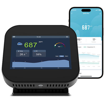 سعر جيد Smart Gzair معداد ثاني أكسيد الكربون الداخلي WiFi Air Monitor شاشة تعمل باللمس الانترنت
