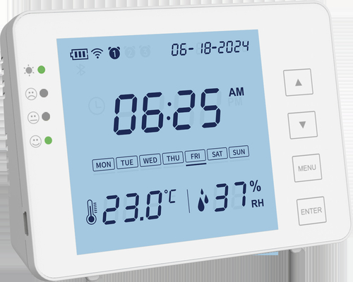 ODM درجة الحرارة الداخلية الرطوبة Wifi Thermoمتر Hygroمتر لمختبر المكتب