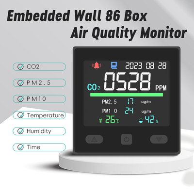 Good price جهاز مراقبة جودة الهواء (CO2 IAQ) جهاز الكشف عن درجة الحرارة (Wifi) 12 فولت 2.8 بوصة شاشة TFT الانترنت
