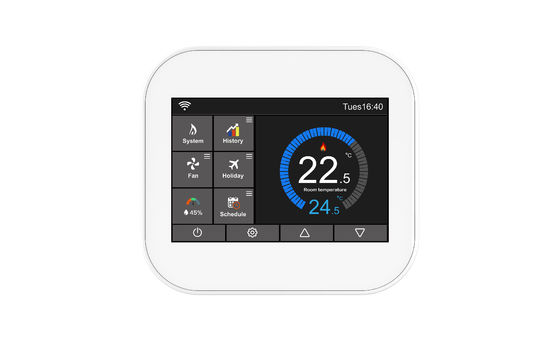 سعر جيد وحدة تحكم مروحة ملف Tuya Smart Thermostat HVAC تكييف هواء مركزي نظام تدفئة كهربائية الانترنت