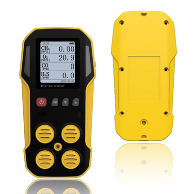 كاشف غازات متعددة 4 في 1 CH4 CO H2S O2 مستشعر كاشف غازات متعددة دقة عالية مع إعدادات الإنذار