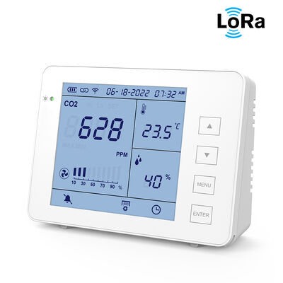 سعر جيد عداد ثاني أكسيد الكربون المحمول في الداخل مستشعر NDIR قابل لإعادة الشحن للمنزل والمكتب والفصول الدراسية الانترنت