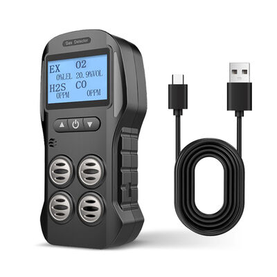 سعر جيد كاشف الغاز المحمول X-4 4 في 1 EX O2 CO H2S متعدد اللغات تسجيل البيانات بطارية 2000mAh بالجملة الانترنت