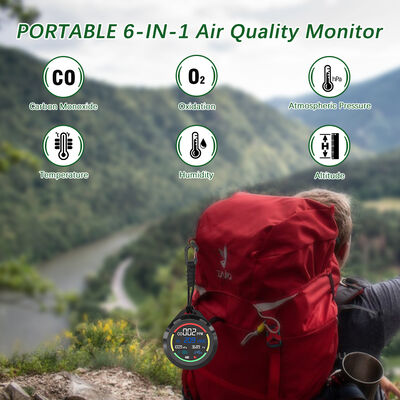 سعر جيد جهاز إنذار أول أكسيد الكربون (CO) المحمول | نطاق ضغط الهواء 300-1100hPa، مستشعر كيميائي كهربائي مع تنبيه صوتي ضوئي للمنزل/المرآب/المركبة الترفيهية PT08 الانترنت